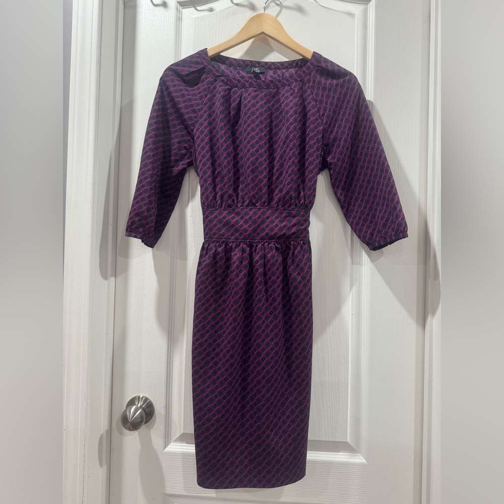 Jacob Geometric Long Sleeve Dress